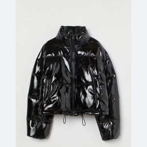 Women’s Coat - black, cropped, puffer.